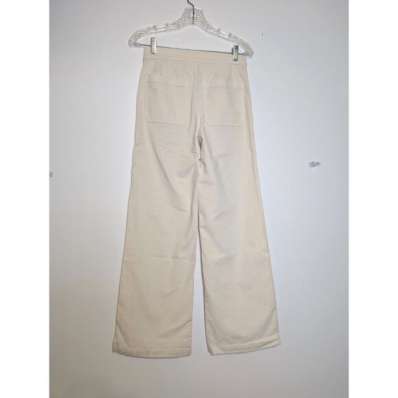 Madewell Wide Leg Corduroy Pants Vintage Ivory Cream Sze 26 High Rise NX207 NWT - Picture 3 of 10